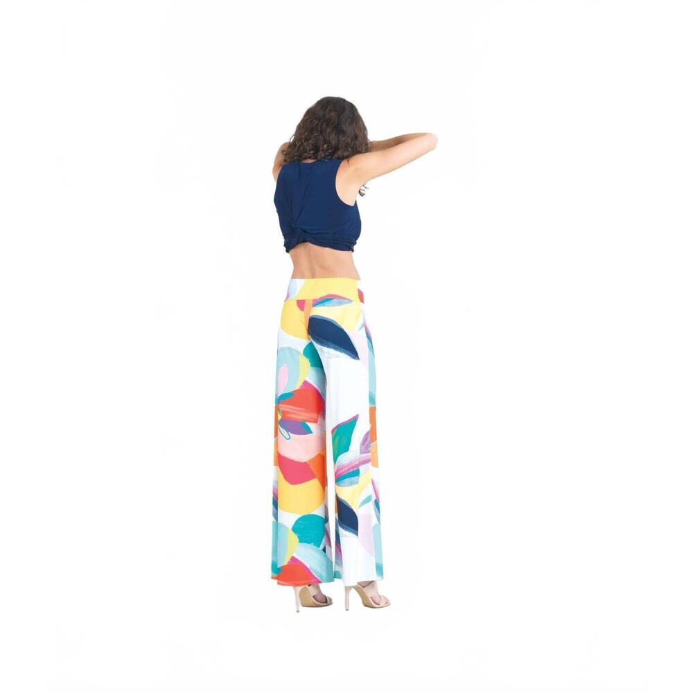 NEW CLARA SUNWOO sunburst petal palazzo pant in multi - Picture 5 of 5